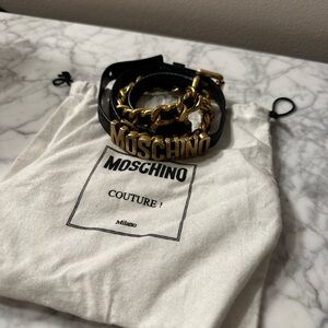 Moschino Black and Gold Belt
